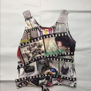 Magazine Print Tank Top